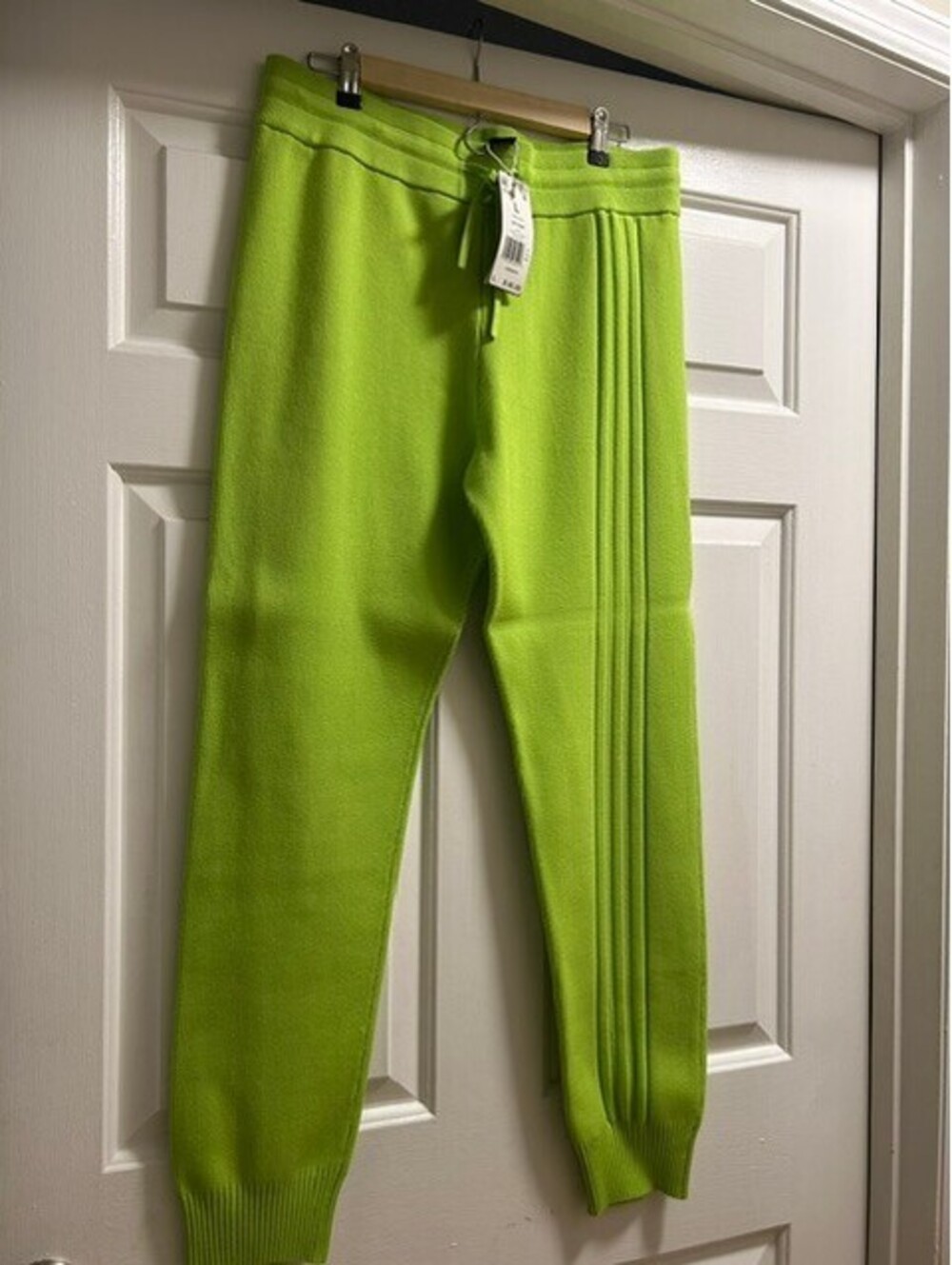NWT Adidas Originals IVY PARK Pants Women's Size Large Neon Green